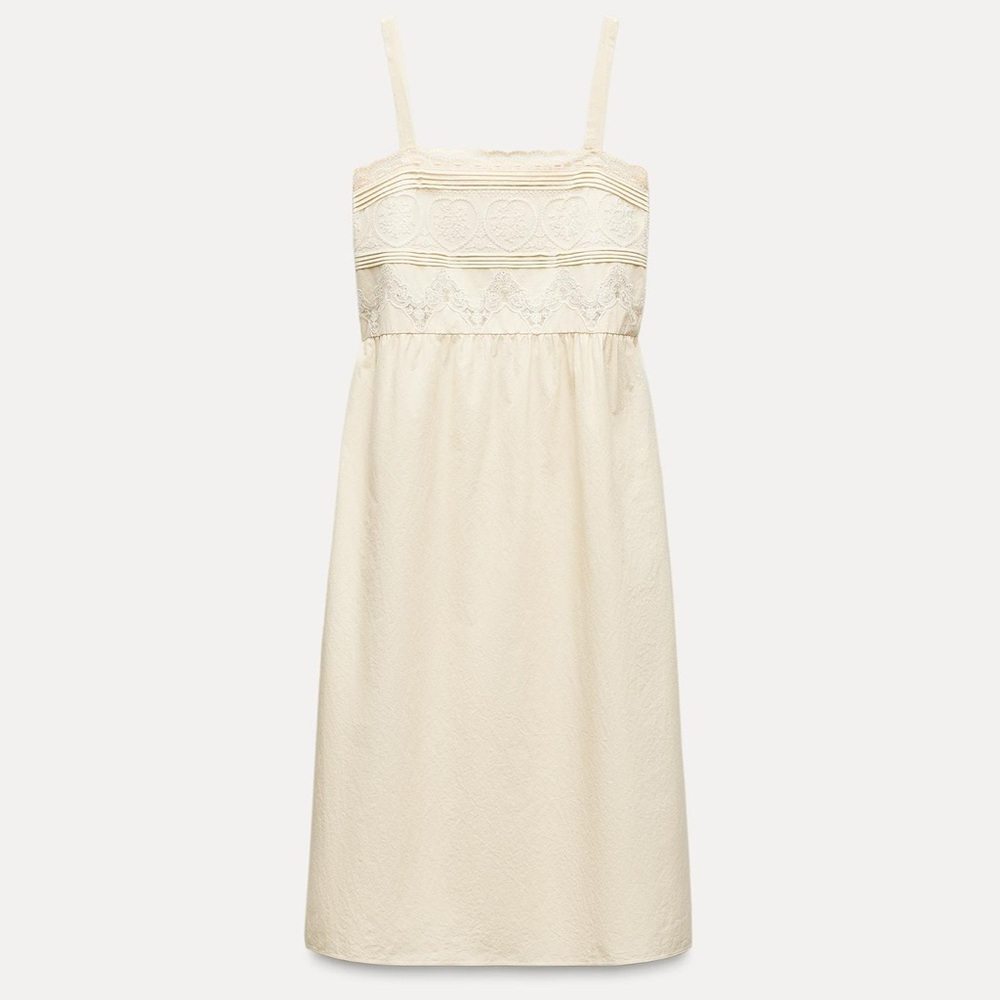 💫 Zara ZW Collection 100% Cotton Dres - NEW 💫 - Picture 2 of 16